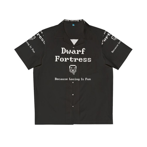 Retro Dwarf Fortress-themed Hawaiian Shirt