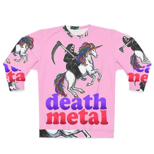 Death metal sweatshirt with grim reaper and scythe