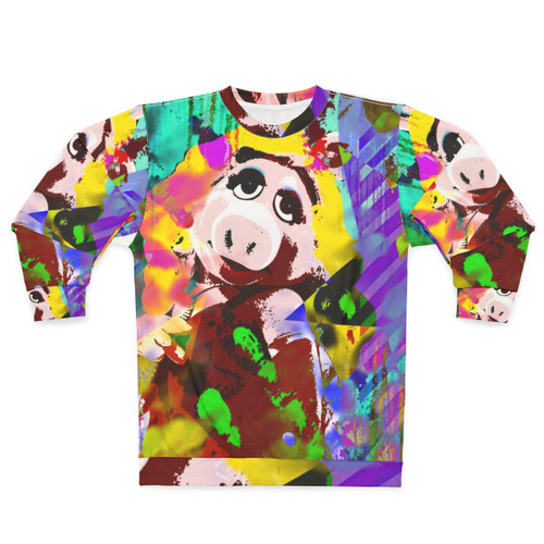 Miss Piggy inspired quirky unisex LGBTQ pride sweatshirt