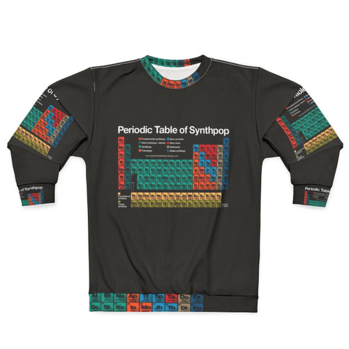 Periodic table of synthpop dark background sweatshirt