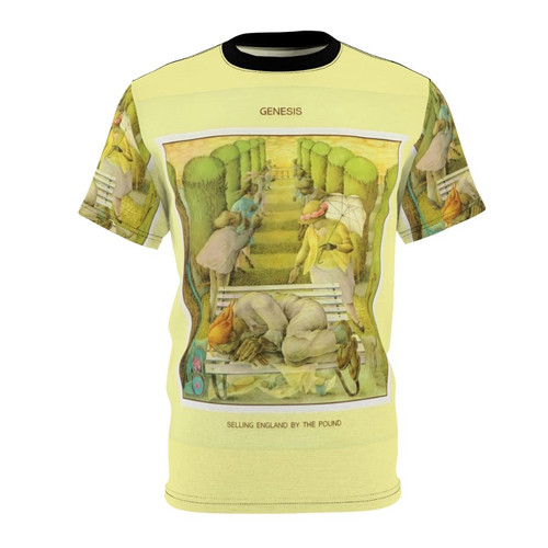 Genesis 1973 Selling England By The Pound album cover design printed on an all-over print t-shirt