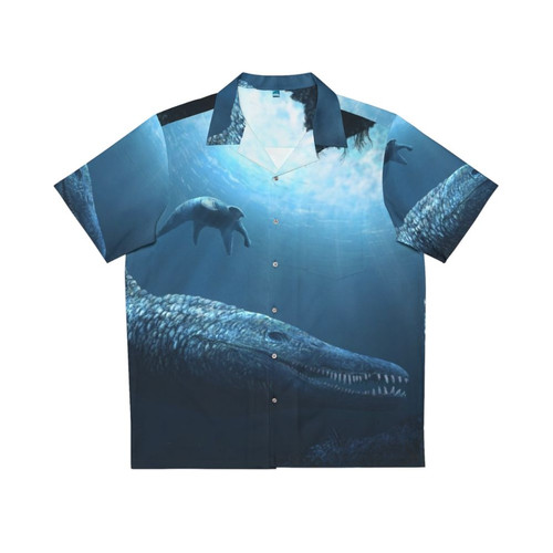 Pliosaurus Kevani mother and calf prehistoric marine reptile Hawaiian shirt