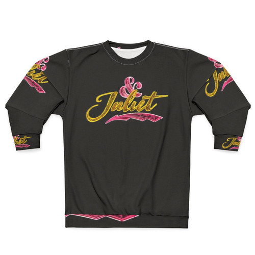 Juliet Logo Sweatshirt featuring the iconic characters from Shakespeare's Romeo and Juliet
