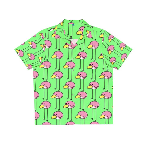 Flock Step Hawaiian Shirt with bird and rhythm heaven elements