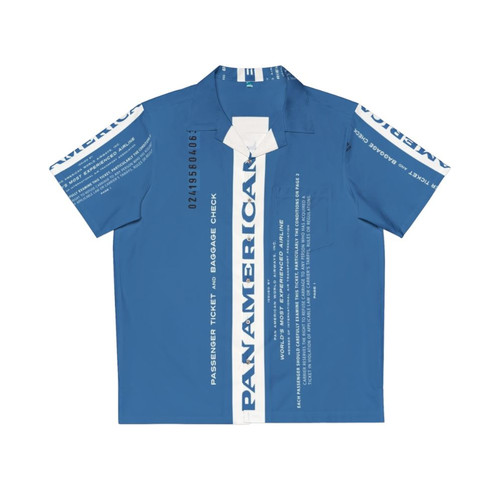 Vintage 1960s Pan Am Airline Hawaiian Shirt