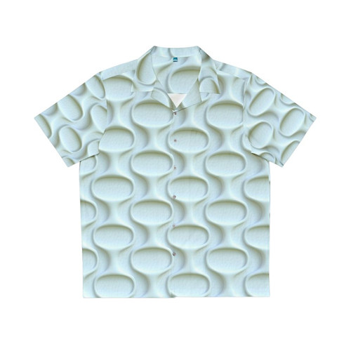 Vintage 1960s Hawaiian shirt with mid-century modern inspired pattern