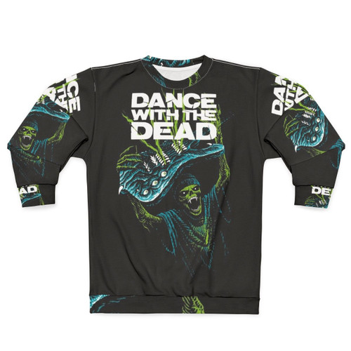 Retro horror synth wave dance with the dead sweatshirt