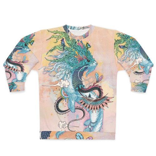 Journeying Spirit Ermine Sweatshirt with Psychedelic Nature Motif