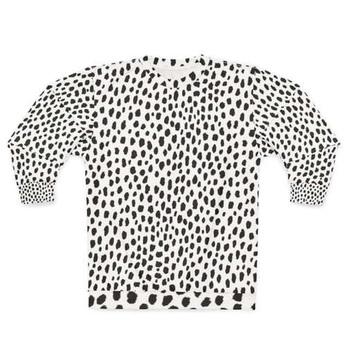 Dalmatian spots black and white sweatshirt