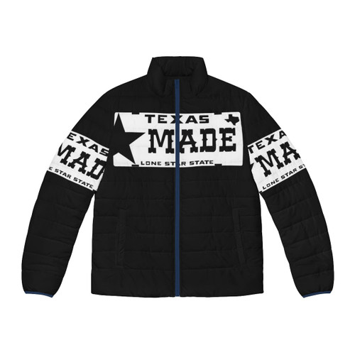 Texas Made Lone Star License Plate Puffer Jacket