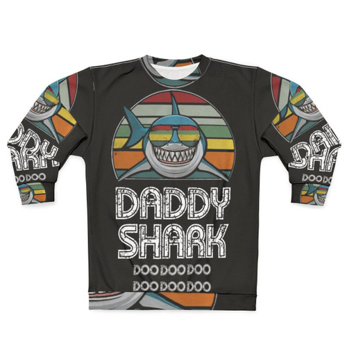 Retro Daddy Shark Dark Print Sweatshirt