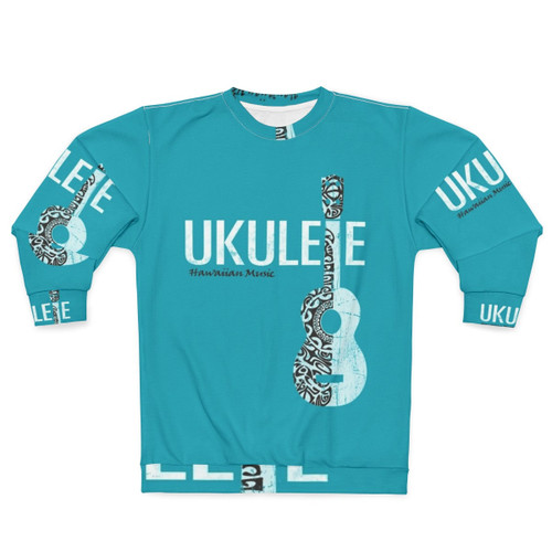 Passion Ukulele Tattoo Sweatshirt with Polynesian and Hawaiian Design