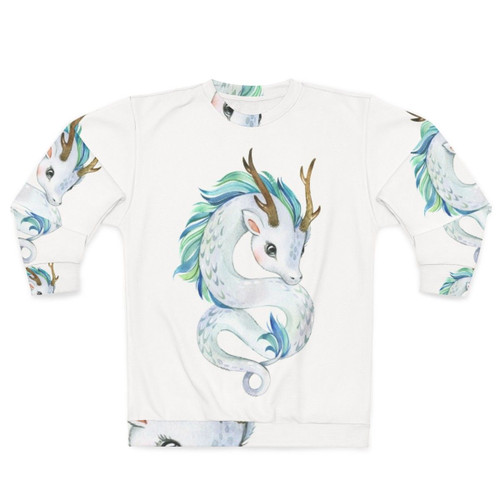Mythical dragon sweatshirt featuring a cute and whimsical fantasy creature design