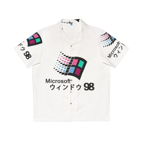 Vaporwave Microsoft Windows 98 Hawaiian Shirt