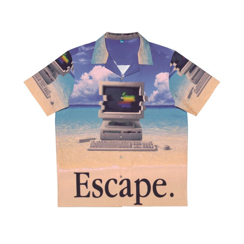 Retro Vaporwave Macintosh Hawaiian Shirt