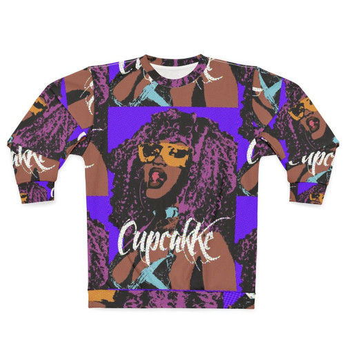 Cupcakke Pop Art Sweatshirt featuring the rapper and LGBTQ icon