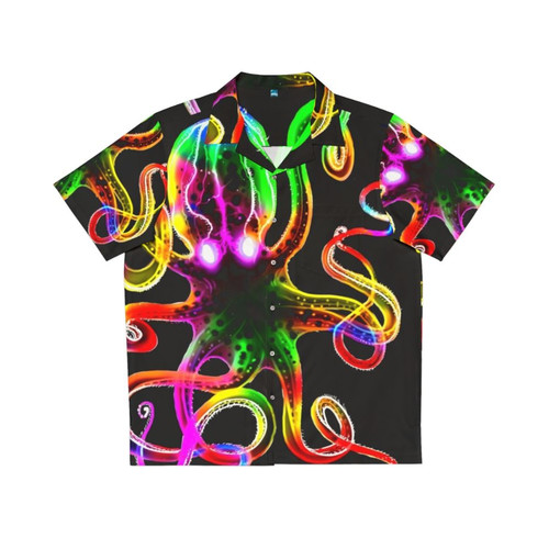 Glow rainbow octopus electric Hawaiian shirt
