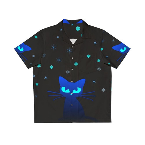 Glow-in-the-Dark Cat Hawaiian Shirt