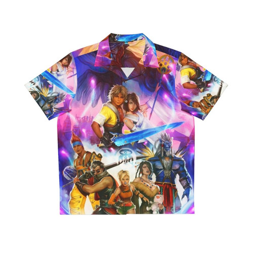 Final Fantasy X Inspired Hawaiian Shirt with Yuna, Tidus and Auron