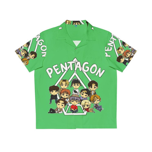 Pentagon Shine Chibis Korean Fashion Hawaiian Shirt
