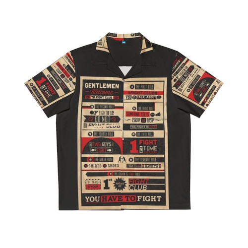 Fight Club Rules Hawaiian Shirt with Tyler Durden Inspired Design