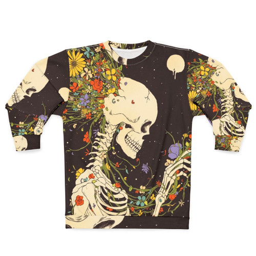 Surreal memento mori celestial nature sweatshirt design