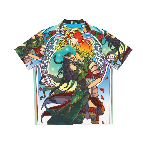 fiery forest mtg planeswalkers hawaiian shirt lgbtq art nouveau