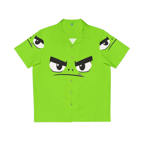 Fierce Beast Boy Inspired Angry Green Monster Hawaiian Shirt