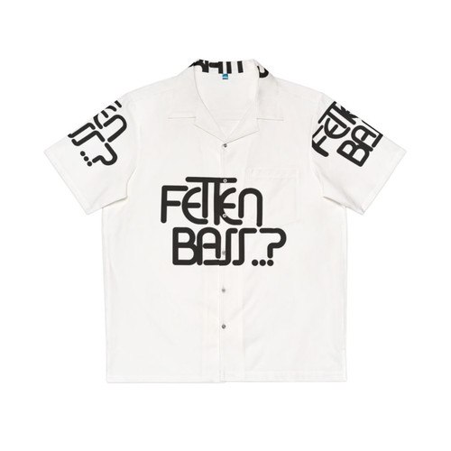 Fetten Bass Schwarz Hawaiian Shirt for Bass Music and Electronic Music Fans