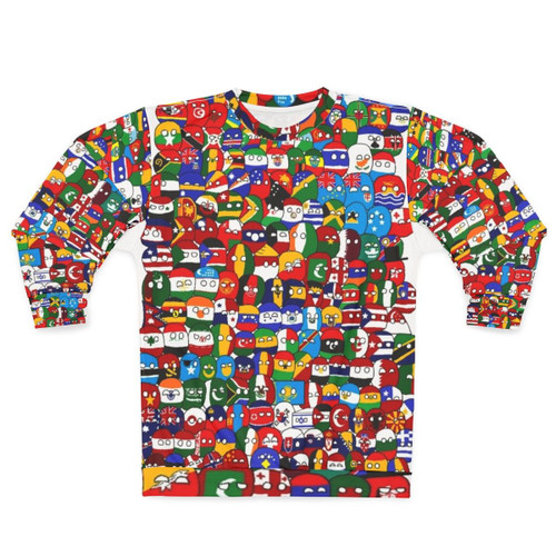 Countryball sweatshirt featuring a globe design