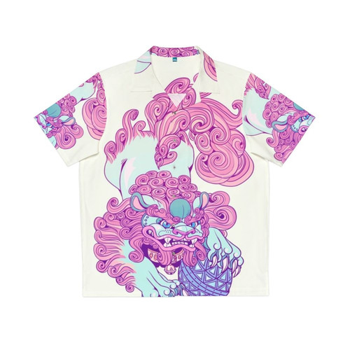 Pastel Shirohachi Lion Dog Hawaiian Shirt