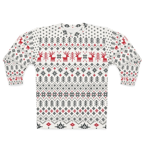 Retro ugly Christmas sweater pattern sweatshirt