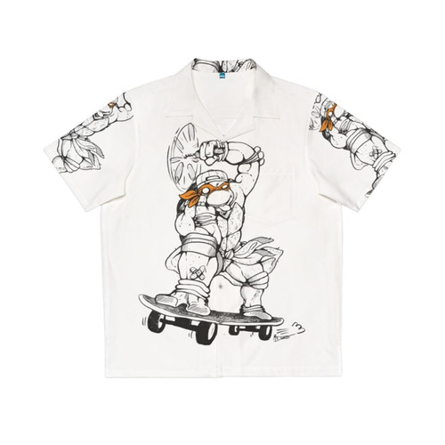 Party Dude Hawaiian Shirt with Teenage Mutant Ninja Turtles Themes