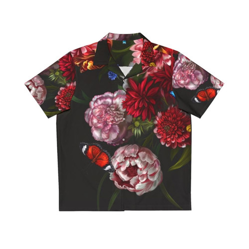 Paradise Corrupt Section B Glitch Hawaiian Shirt with Botanical Floral Design