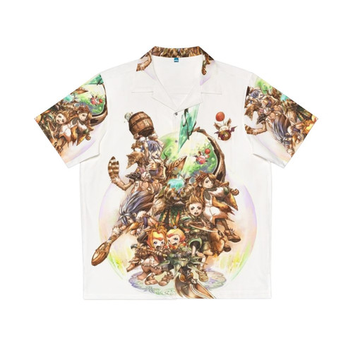 Fantasy Crystal Hawaiian Shirt featuring magical crystals and RPG-inspired elements
