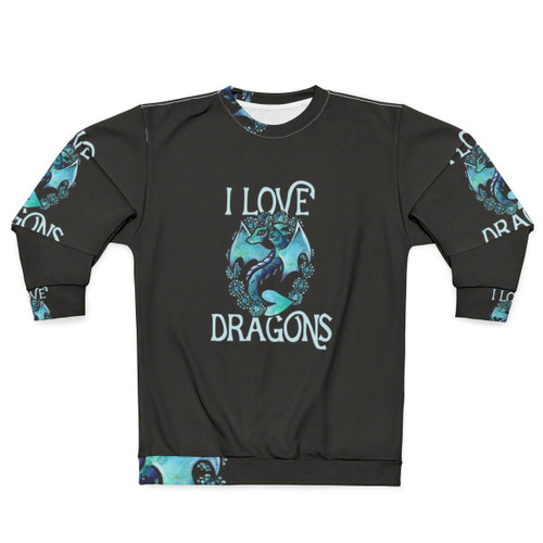 Purple dragon sweatshirt for dragons lovers