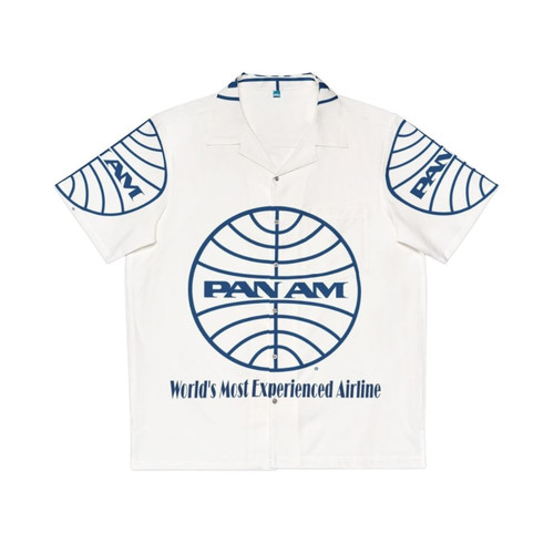 Vintage Hawaiian shirt with Pan Am logo, the world's most experienced airline