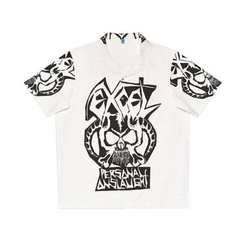 Excel Band Hawaiian Shirt with Metal Band Graphic