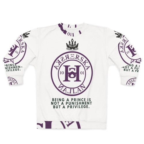 Young Royals Netflix Sweatshirt featuring Hillerska Skolan logo