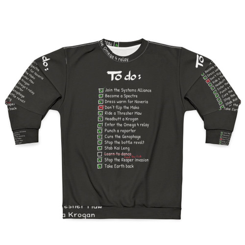 Commander Shepard's To Do List Mass Effect Themed Sweatshirt