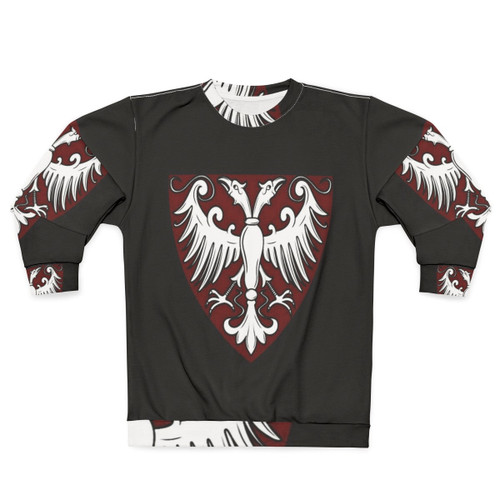 Serbian royal coat of arms sweatshirt featuring the Nemanjić dynasty crest and the Kosovo battle