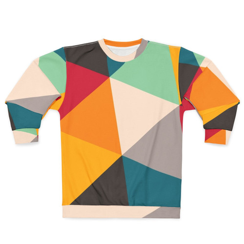 Geometric triangles sweatshirt in vibrant, minimalist design