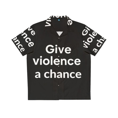 Give Violence a Chance Hawaiian Shirt with Peace Symbol