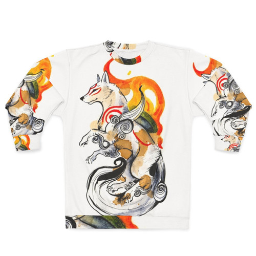 Okami Amaterasu Japanese Wolf Video Game Sweatshirt