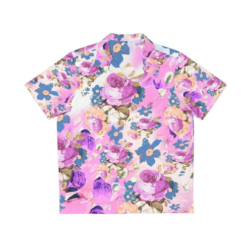 Girly floral rose print Hawaiian shirt