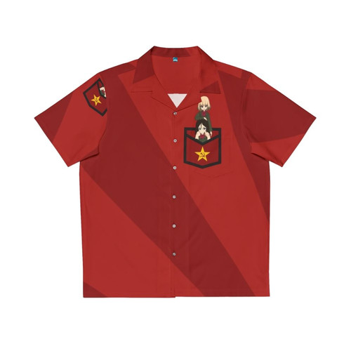 Girls Und Panzer Katyusha Nonna Soviet-Style Hawaiian Shirt
