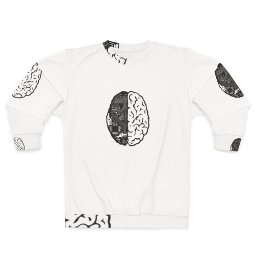 Coding Brain Sweatshirt with Binary Code Design