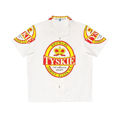 Tyskie Polish Beer Hawaiian Shirt featuring an eagle crest