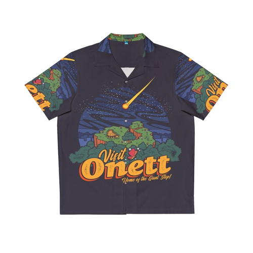 Onett Hawaiian Shirt with Earthbound Video Game Graphics