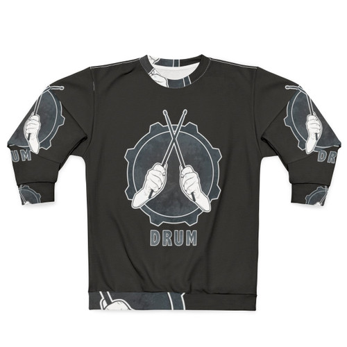 Drummer Sweatshirt with Occupations Design